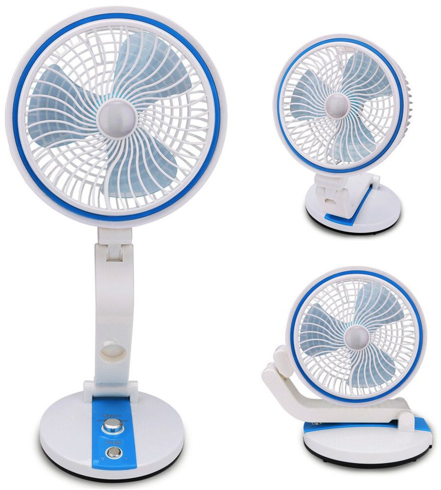 Wentylator wiatrak składany bezprzewodowy lampka biurkowy stojący na biurko