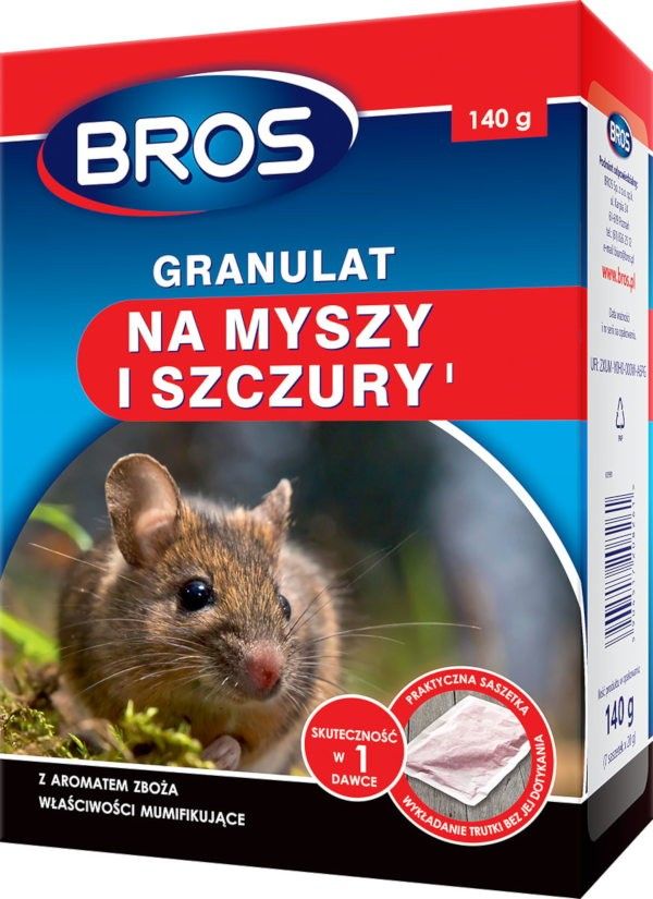 Bros Granulat na myszy i szczury BROS 140g