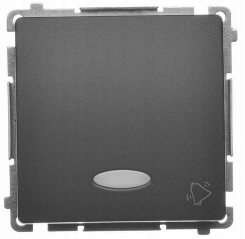 Simon Basic Przycisk dzwonek z podświetleniem LED (moduł) 10AX, 250V, szybkozłącza, czarny BMD1L.01/49