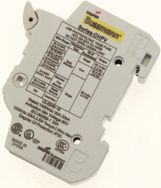 Eaton Podstawa do wkładek 10x38 1P 32A 1000DC (CHPV1U)