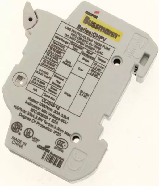 Eaton Podstawa do wkładek 10x38 1P 32A 1000DC (CHPV1U)