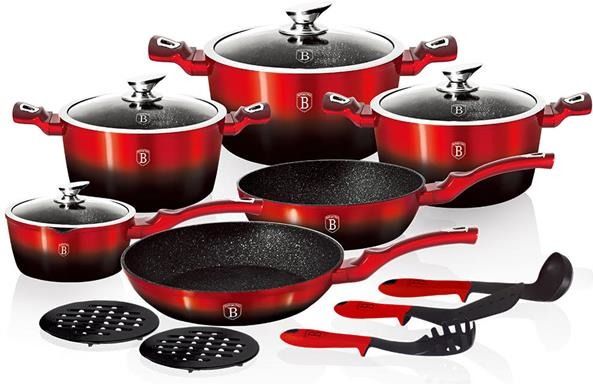 Berlinger Haus Zestaw garnków Metallic 15 elementów (BH/1632N)