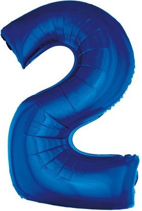 GoDan Balon foliowy "2" niebieski 85cm