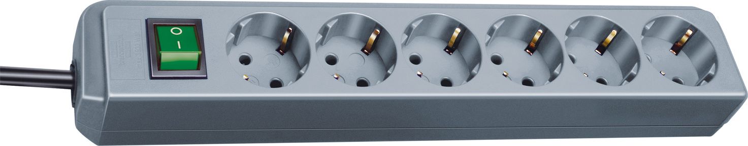 Listwa zasilająca Brennenstuhl Eco-Line 6 gniazd 1.5 m srebrna (1159540015)
