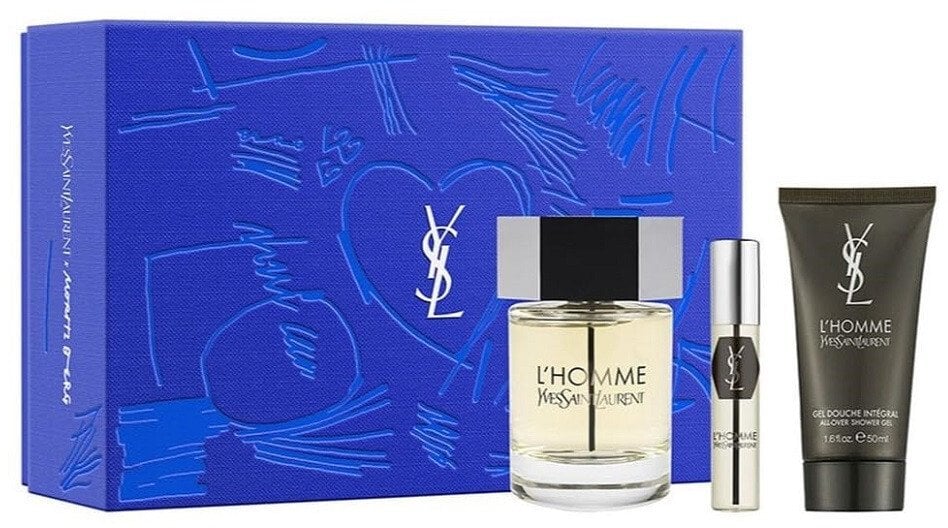 Yves Saint Laurent L'Homme zestaw woda toaletowa spray 100ml + żel pod prysznic 50ml + miniatura wody toaletowej 10ml