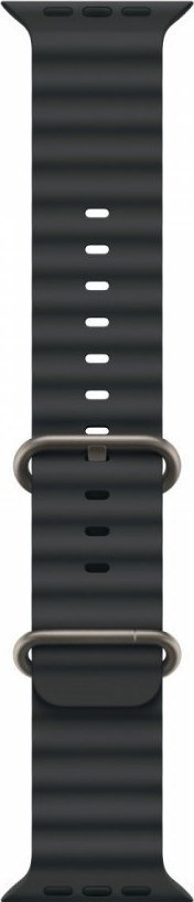 Apple 49mm Black Ocean Band - Natural Titanium Finish