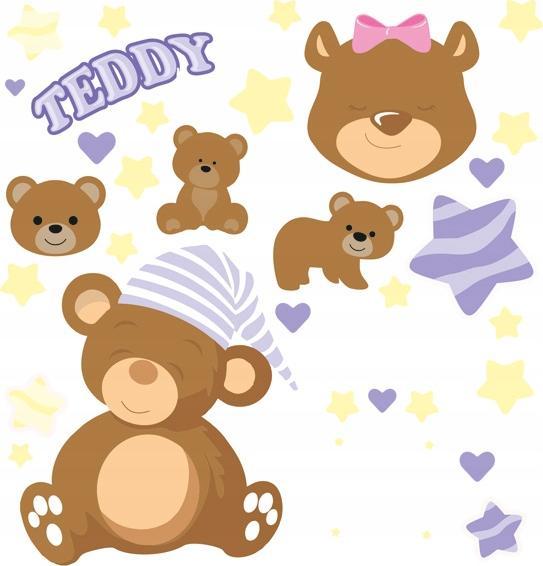 Naplamki Naprasowanki na ubrania 15 x 20 cm Teddy