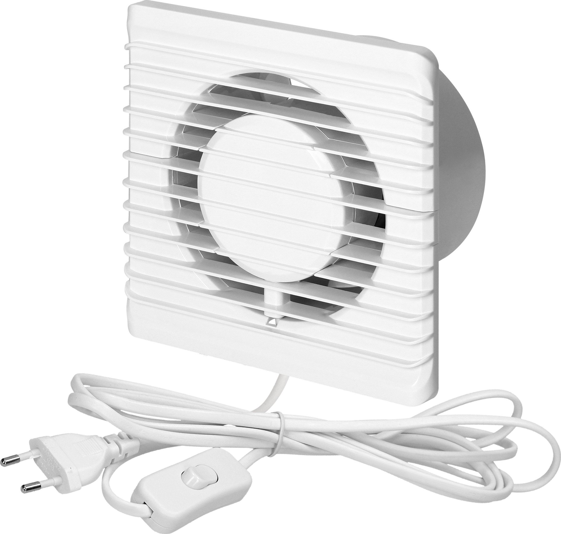 Orno Wentylator łazienkowy 100mm, natynkowy - przewód z wyłącznikiem