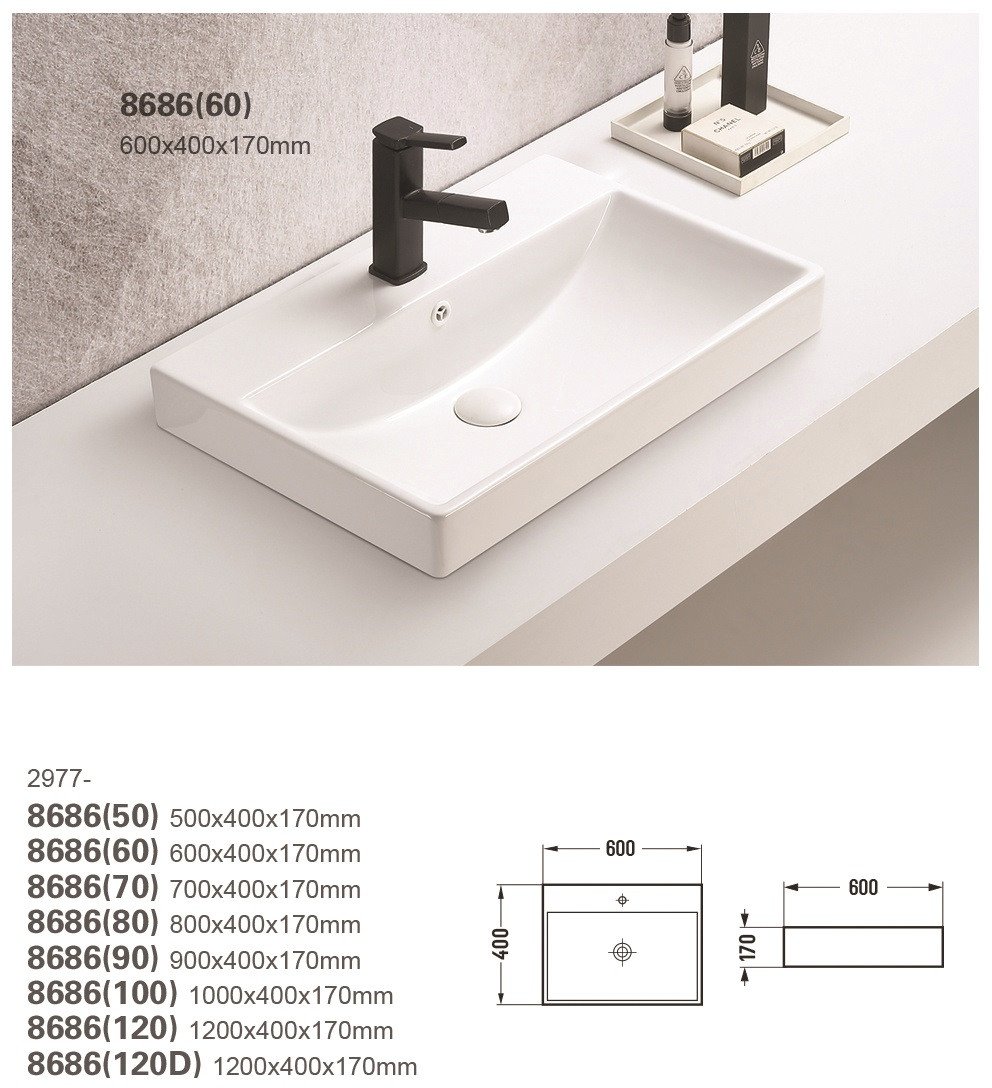 Umywalka meblowa jednokomorowa 60cm