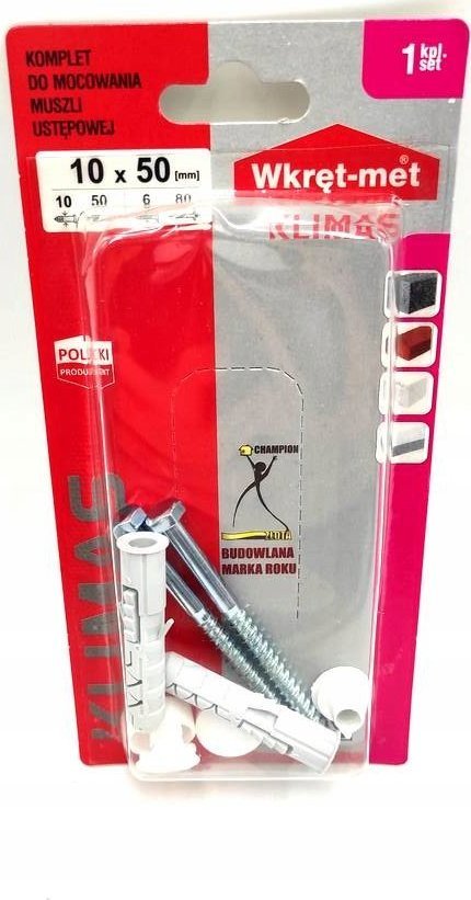 Wkręt-met BLIS.-MOC.MUSZLI USTĘP- 10X80 BIAŁY kod: