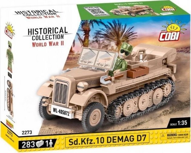Cobi COBI 2273 Historical Collection WWII Ciągnik artyleryjski Sd. Kfz. 10 DEMAG D7 283 klocki
