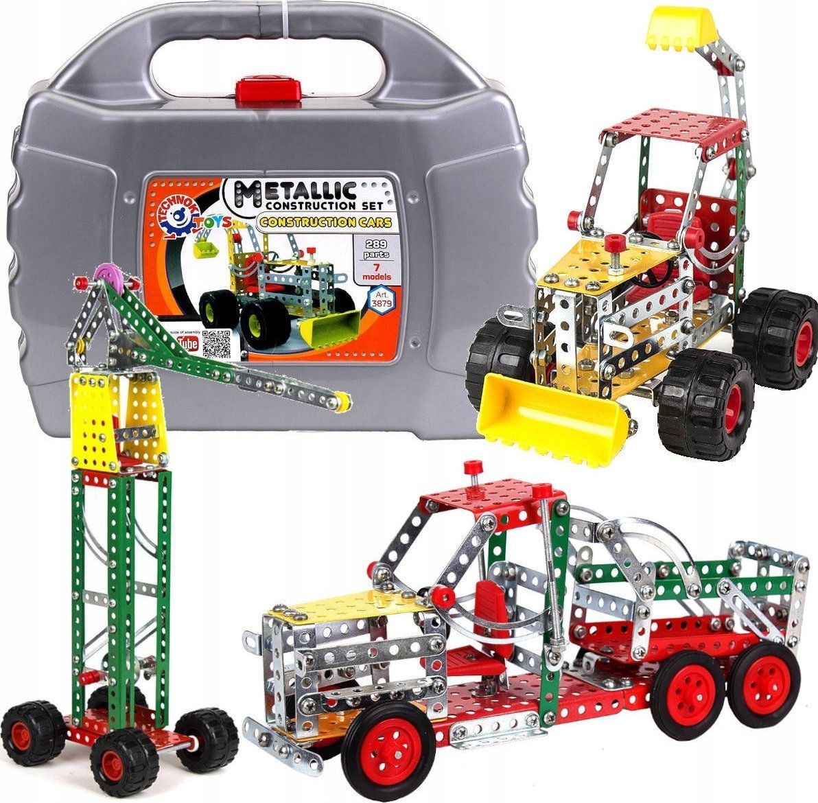 Technok Klocki konstrukcyjne metalowe Pojazdy budowlane 289el. 3879 TechnoK