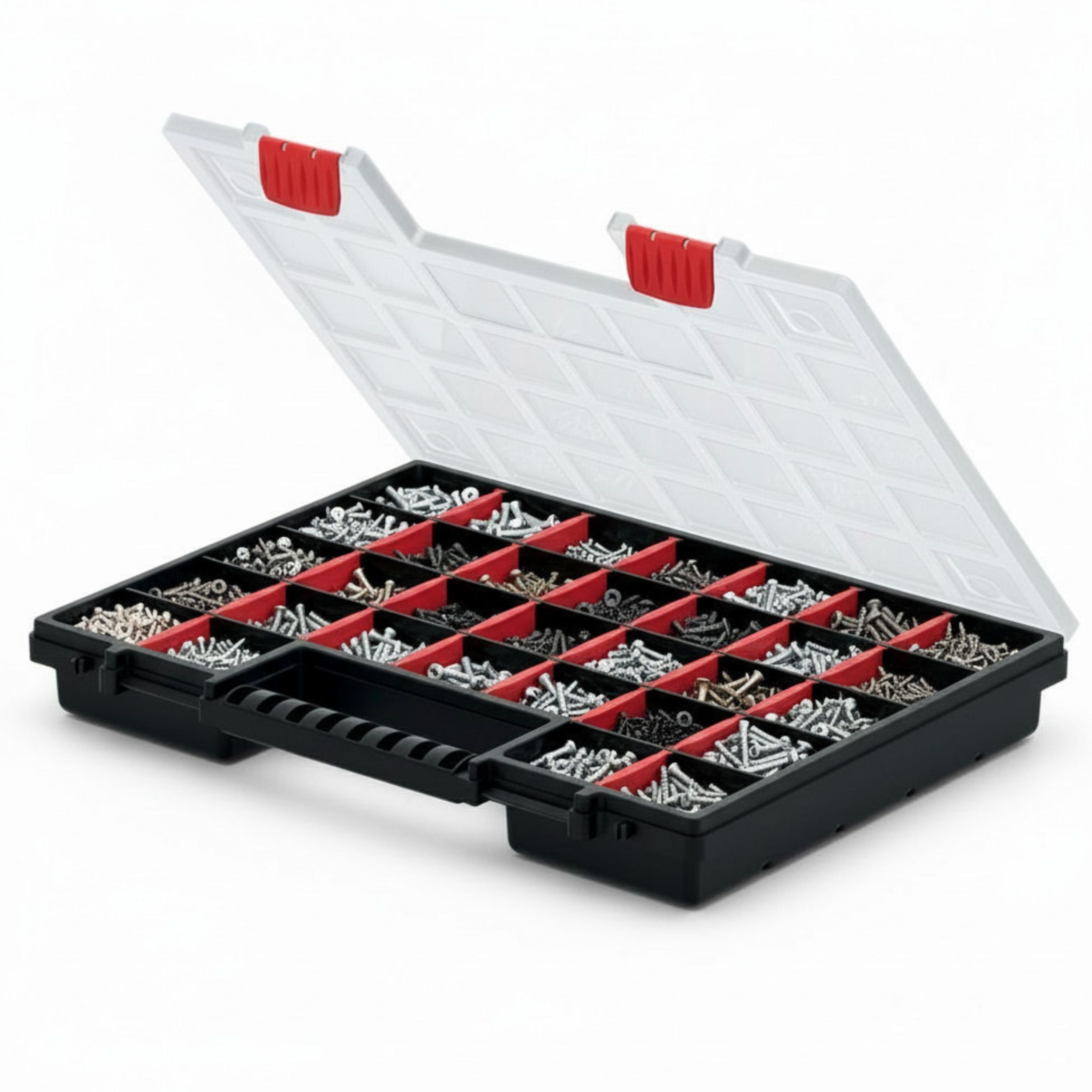 Dikel Organizer narzędziowy warsztatowy 40x30cm, 32 przegrody Walizka do sortowania