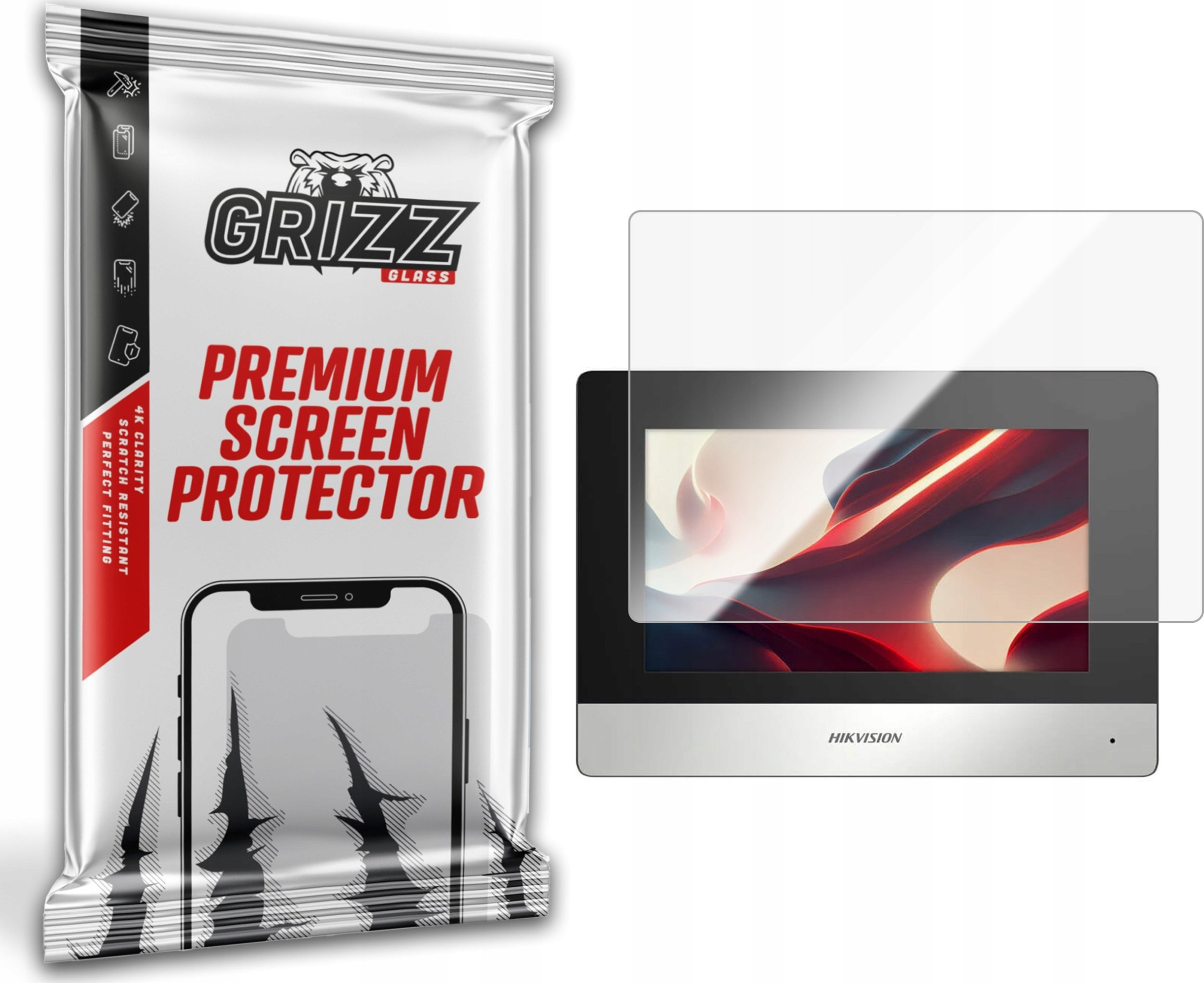 GrizzGlass Folia ceramiczna GrizzGlass CeramicFilm do wideodomofonu HIKVISION IP DS-KH6320-WTE1/EU 7"