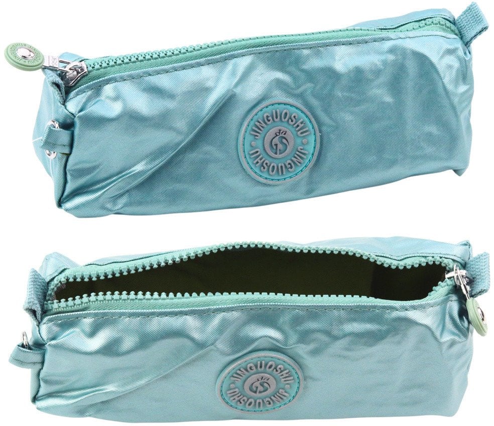 Piórnik Szkolny Organizer Jednokomorowy Jasnozielony 21,5cm LEAN