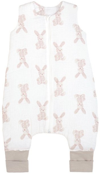 Śpiworek Muślinowy całoroczny z nogawkami -Królik Bunny 1,75 TOG od 1 roku do 2,5lat