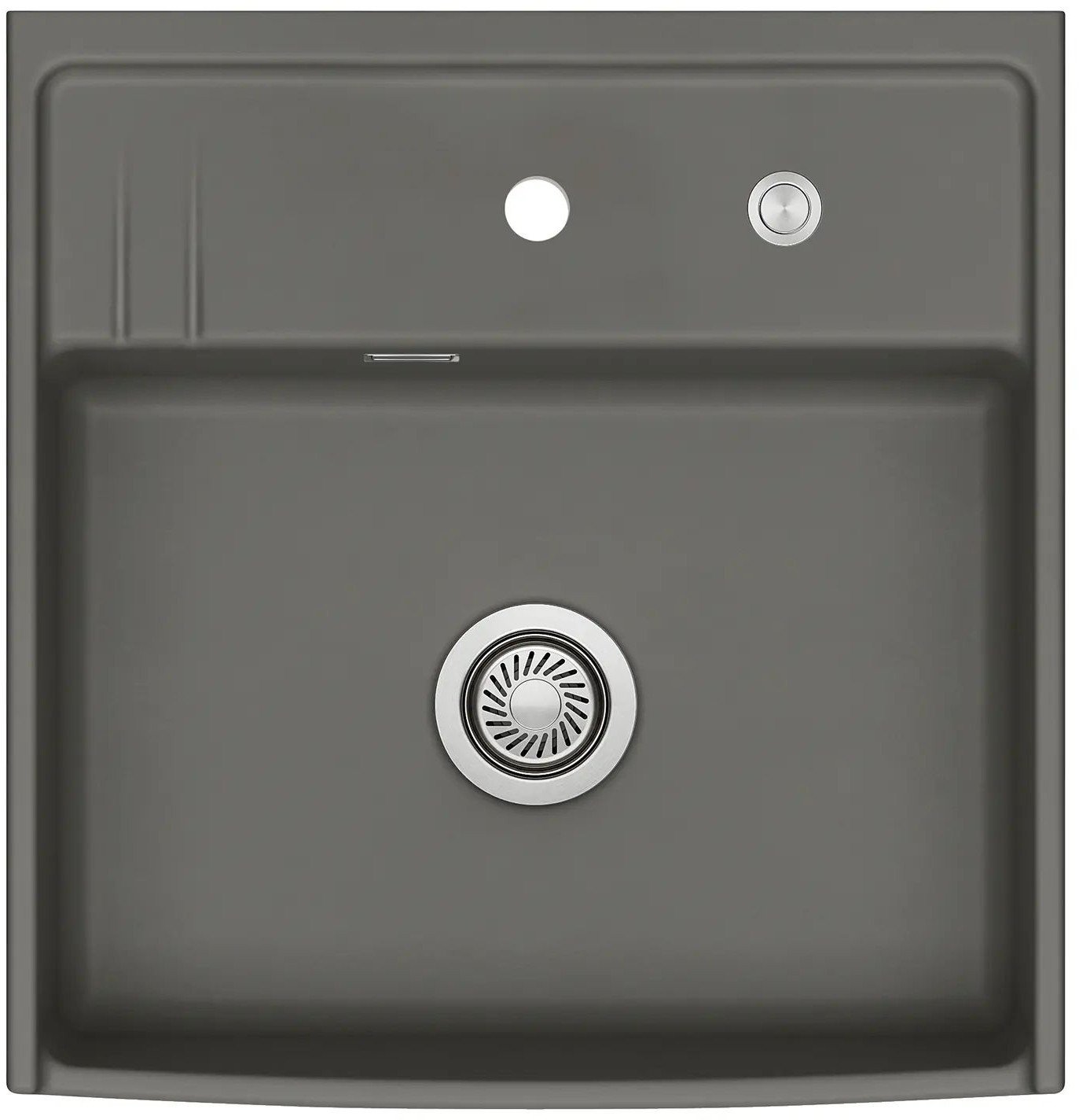 Systemceram Kentro 60 zlewozmywak ceramiczny, Lava, korek manualny