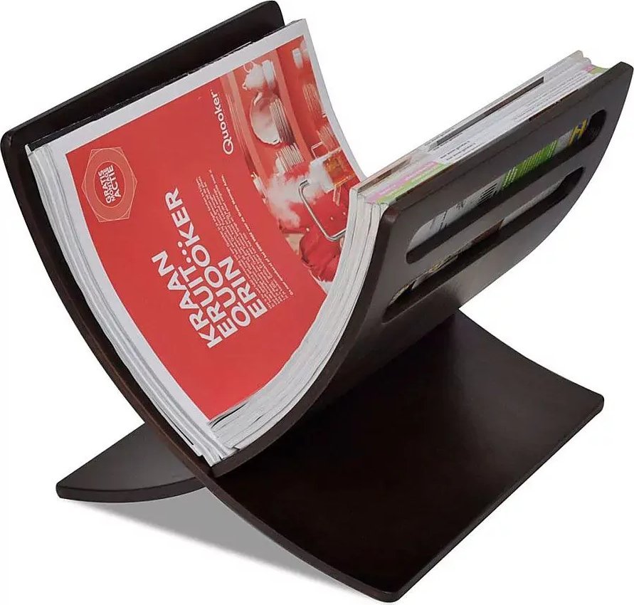 Elior Stojak na gazety Varis 3X - brązowy