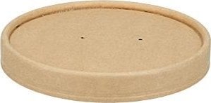 Paplåg Verive Ø 96 mm do kubka soup-to-go papier/PLA brązowy 25 stk/ps - (25 stk.)