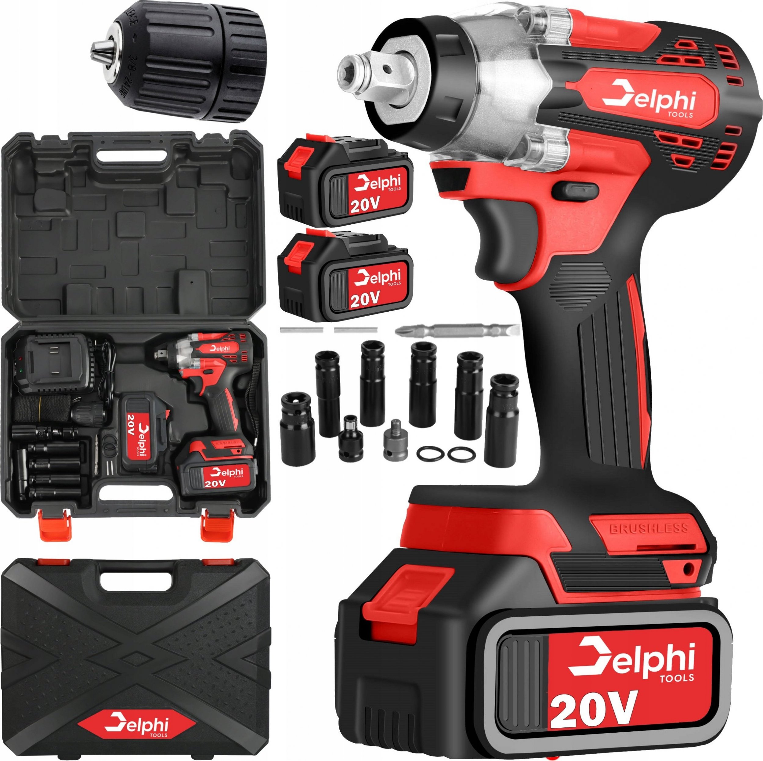 Klucz udarowy Delphi Klucz Udarowy Akumulatorowy do KÓŁ 20V 1/2'' 2xAKU