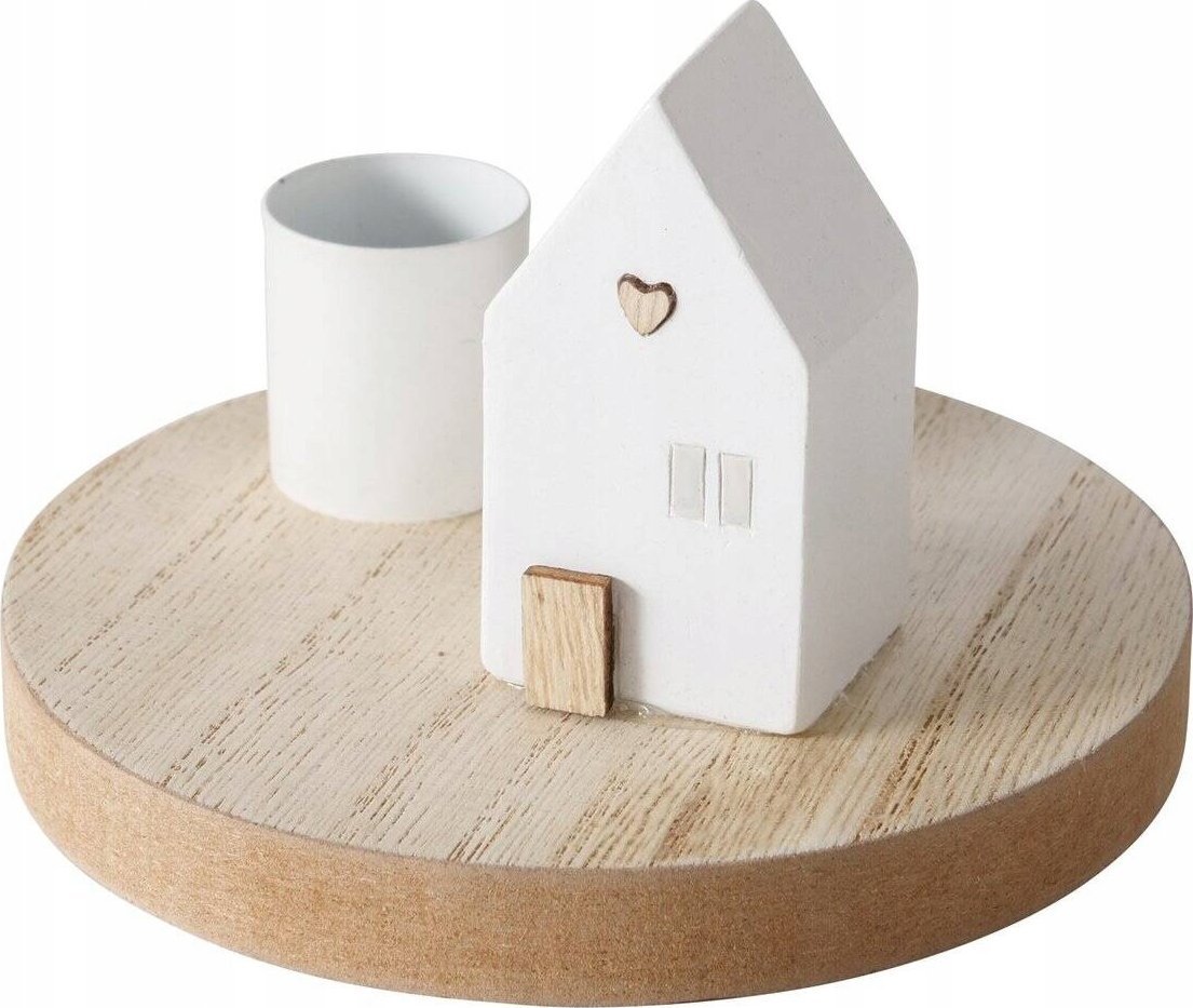 Boltze Świecznik z domkiem na podstawce DOMICIL, wys. 6,5 cm