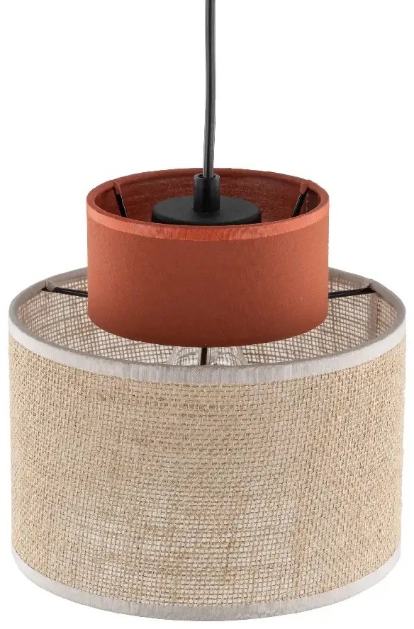 Żyrandol zwisający do przedpokoju Duo 2785 tuba naturalna juta brązowy