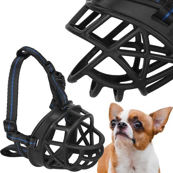Springos Kaganiec dla psa rozm. XS fizjologiczny z regulowanymi paskami czarno-niebieski UNIWERSALNY