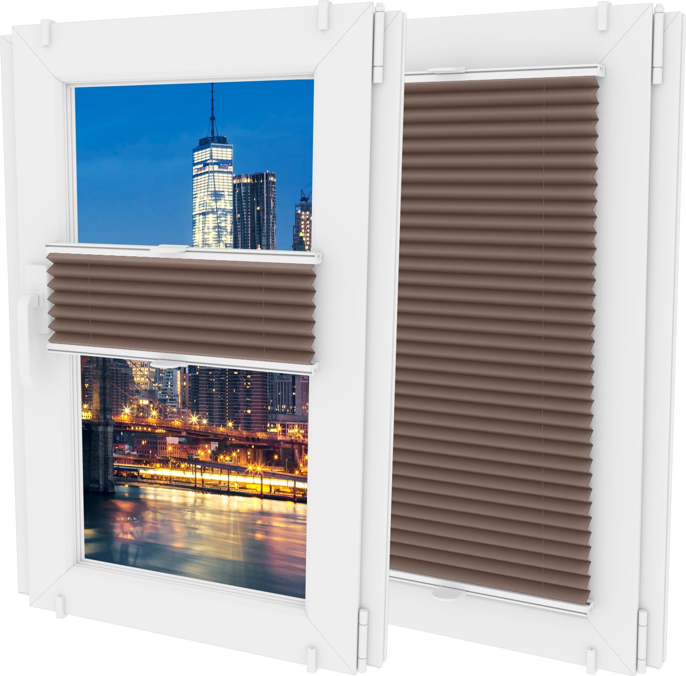 Oslonaokna 'Roleta plisowana plisa wysokość do 220cm kolor Kawowy'