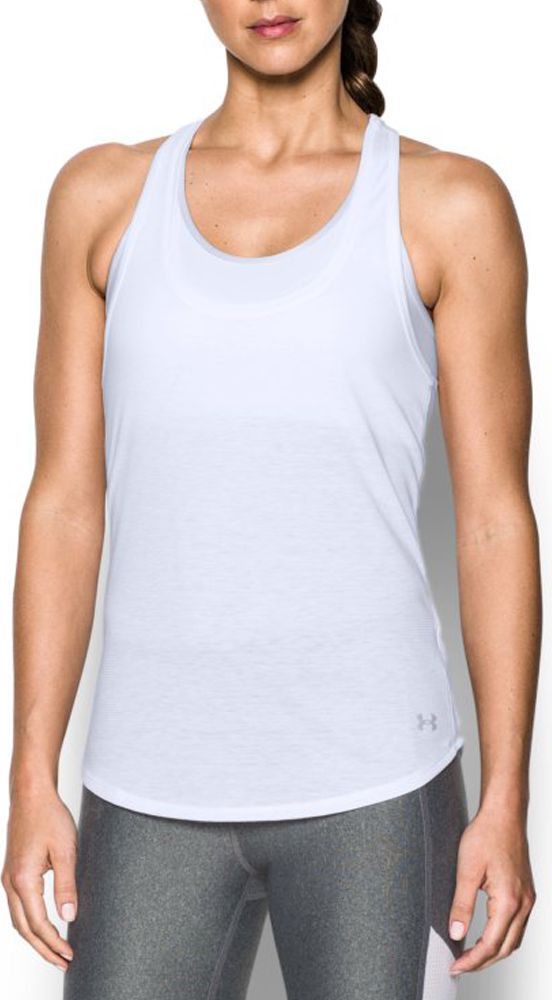 Under Armour Koszulka damska Threadborne Run Mesh Tank biała r. S (1294520-102)
