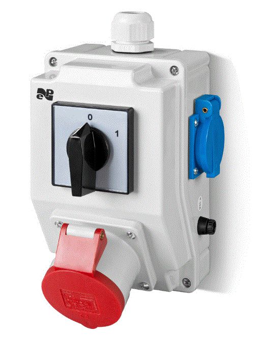 Elektro-Plast Zestaw instalacyjny z gniazdem 16A 5P+2P+Z RS-Z 0-1 czerwony (6272-00)