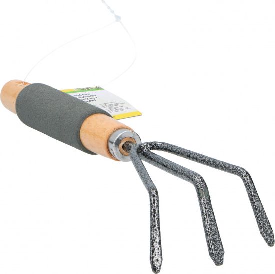 Kinzo kultywator ręczny z piankowym uchwytem 29 x 9 cm stalowoszary