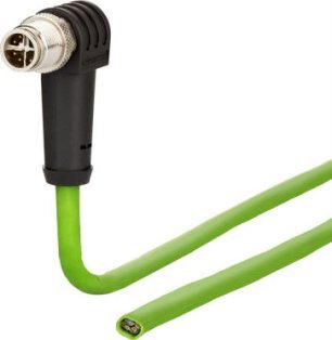 Triton Kabel połączeniowy METZ CONNECT M12-Męski 8-biegunowy kodowany X, kątowy, 1 m