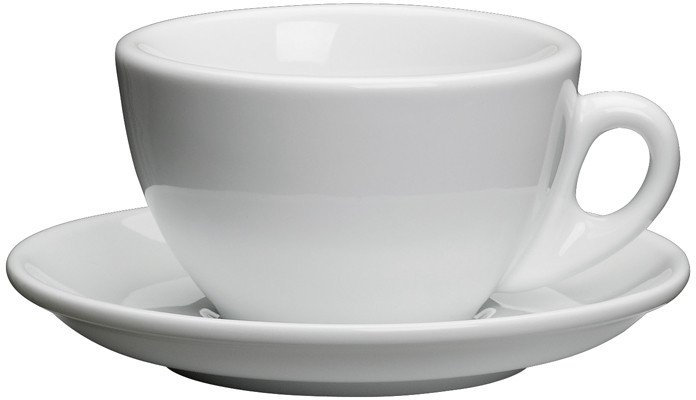 Filiżanka Cilio Roma do cappuccino, ze spodkiem, 0,1 l, biała