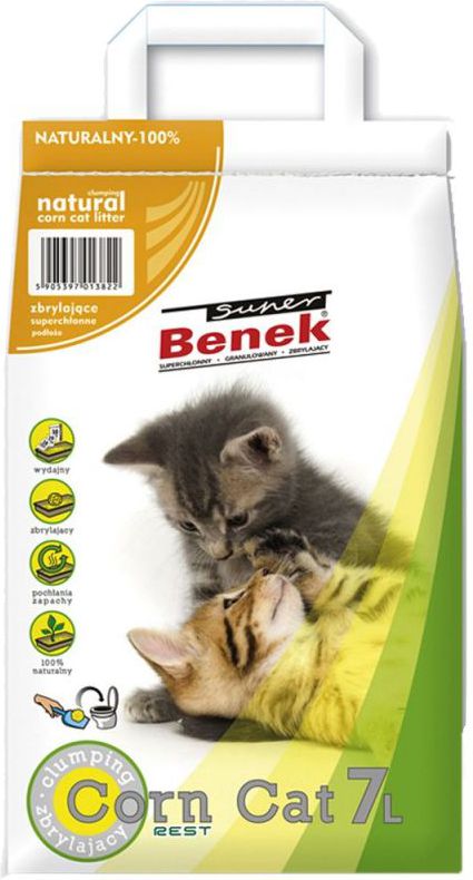 Żwirek dla kota Super Benek Corn Cat Naturalny 7 l
