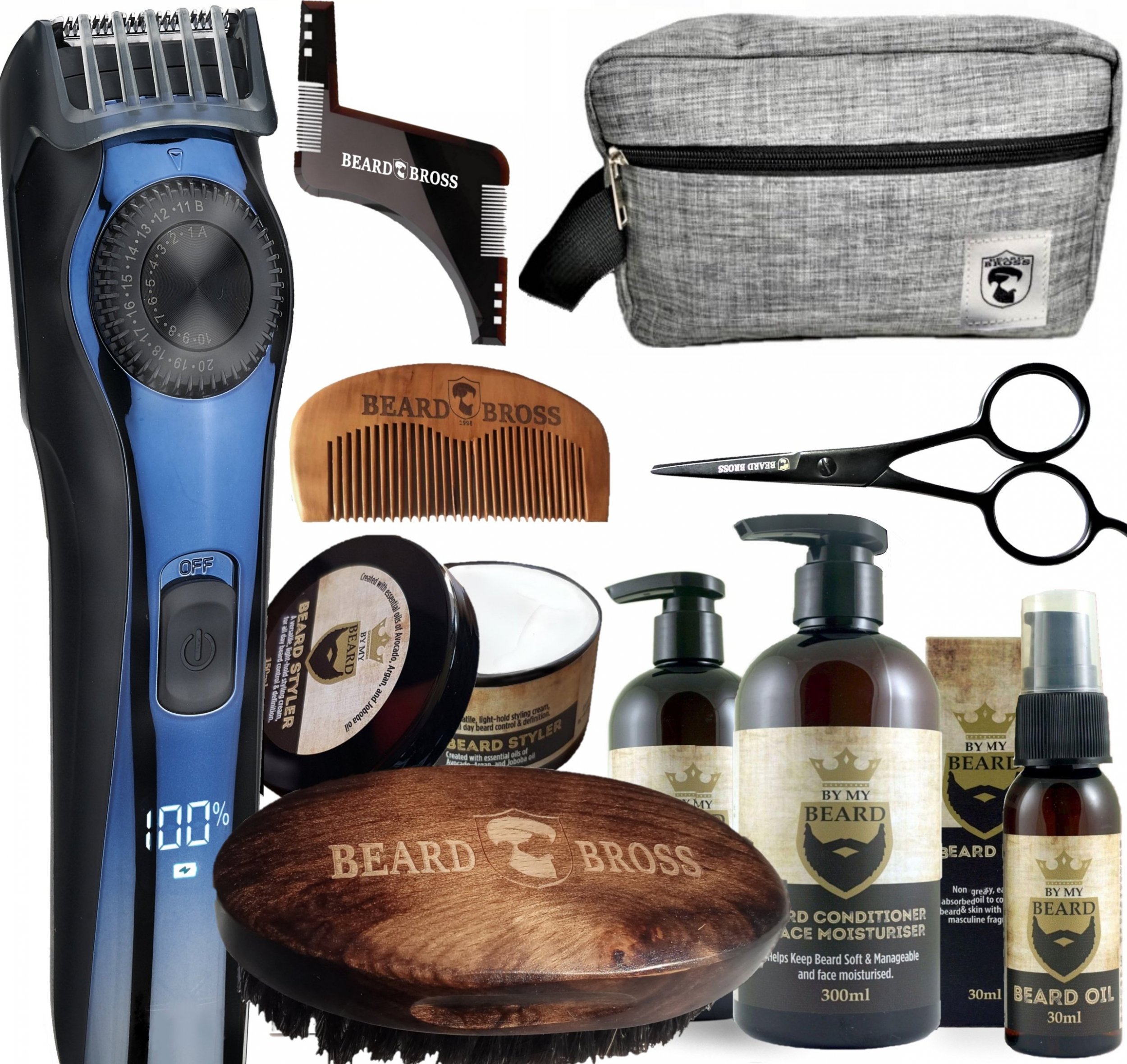 Beard Bross 12 Elementowy Zestaw do brody BEARD BROSS Trymer