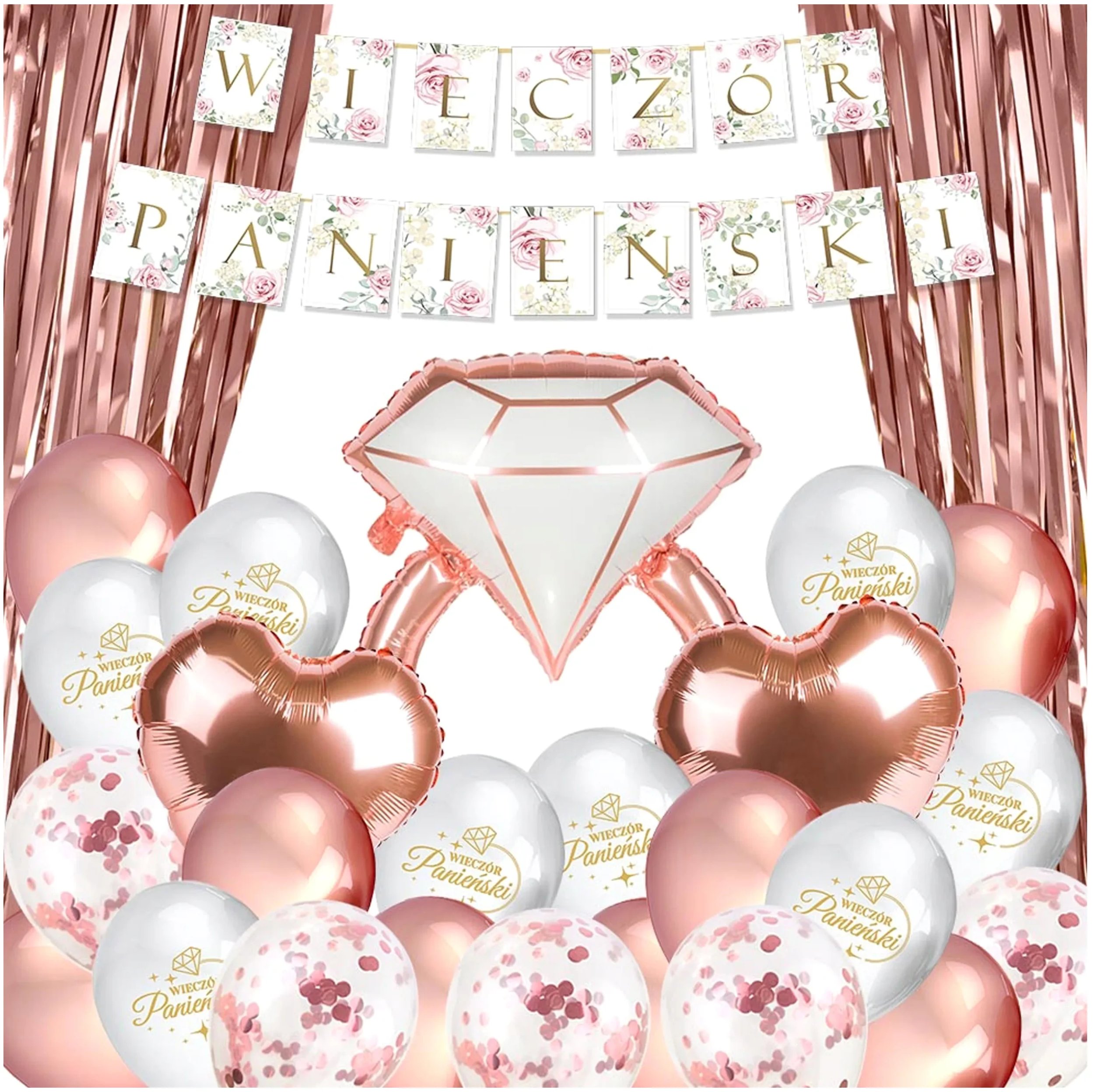 Zestaw Panieński Rose Gold z Pierścionkiem