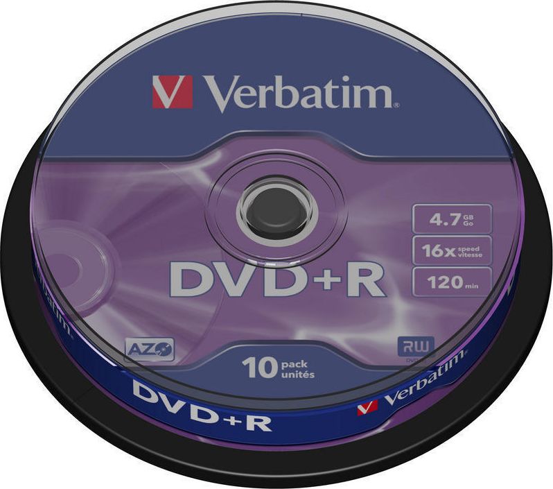 Verbatim DVD+R 4.7 GB 16x 10 sztuk (43498)