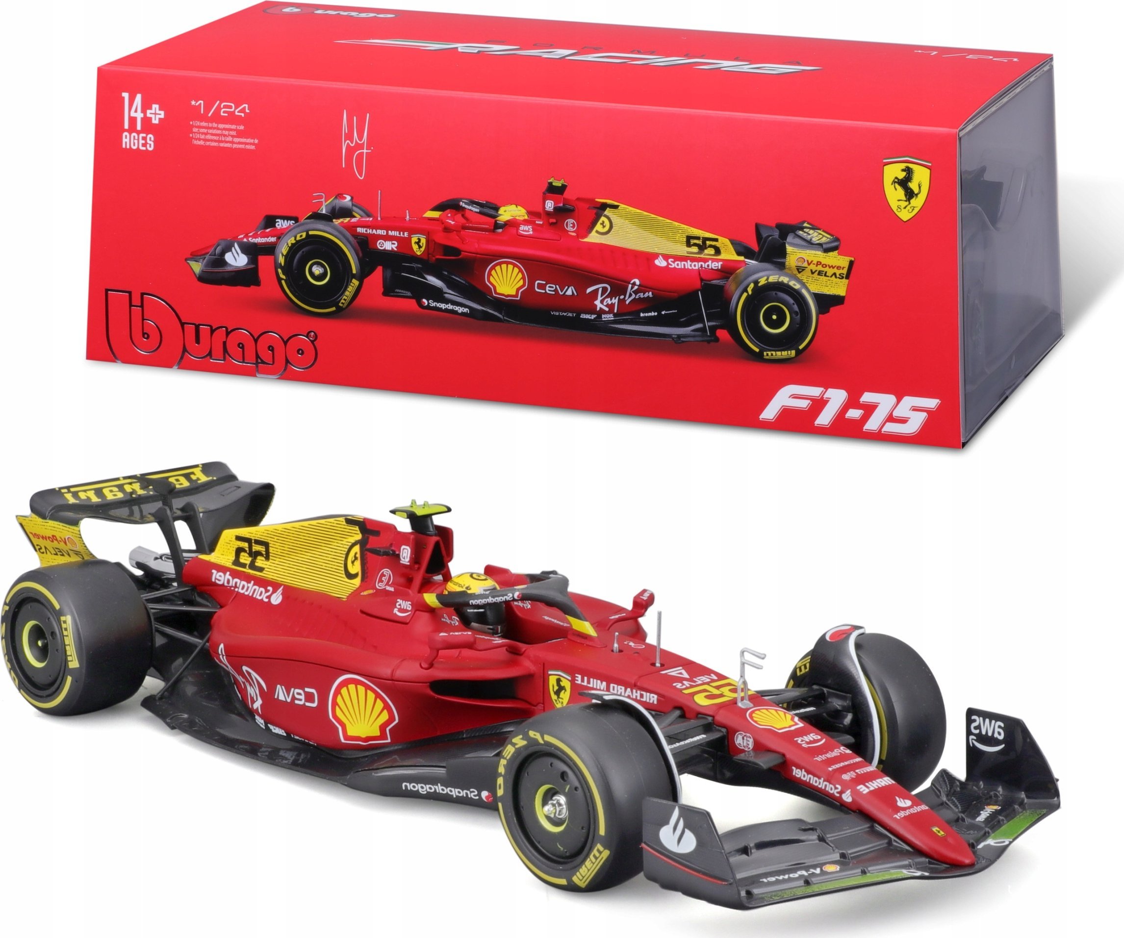 Bburago BBU 1:24 Ferrari F1 C.Sainz Monza 26806