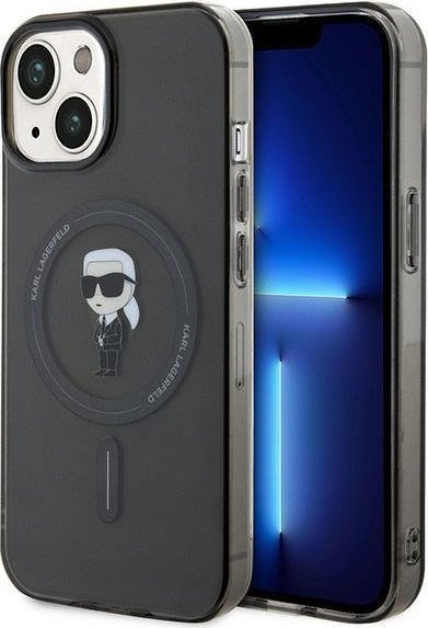 Karl Lagerfeld Karl Lagerfeld KLHMP15SHFCKNOK iPhone 15 6.1" czarny/black hardcase IML Ikonik MagSafe
