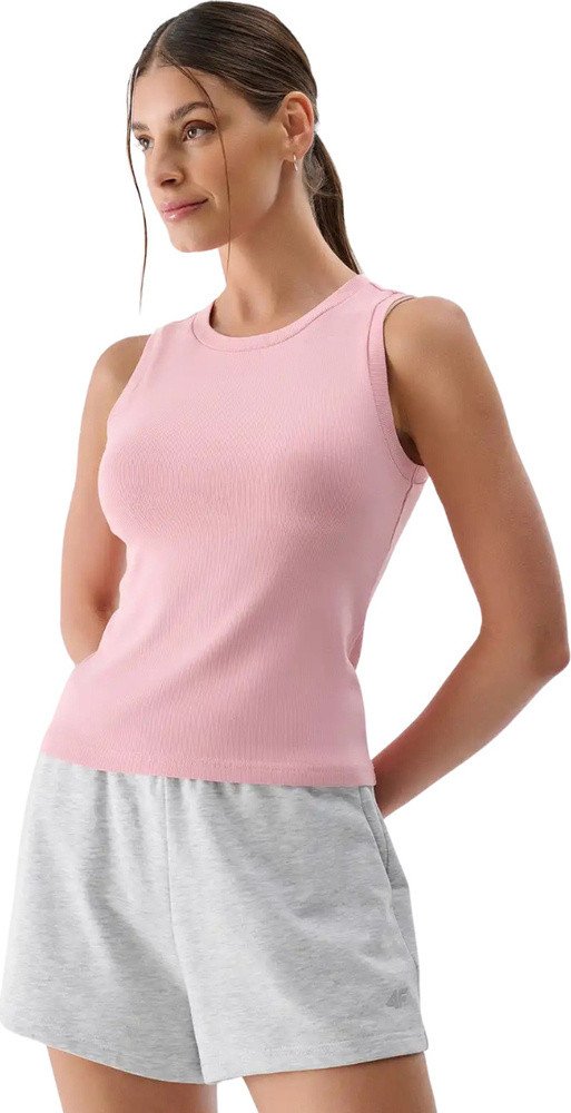 Koszulka damska 4F F132 jasny róż 4FWMM00TSLEF132 56S S