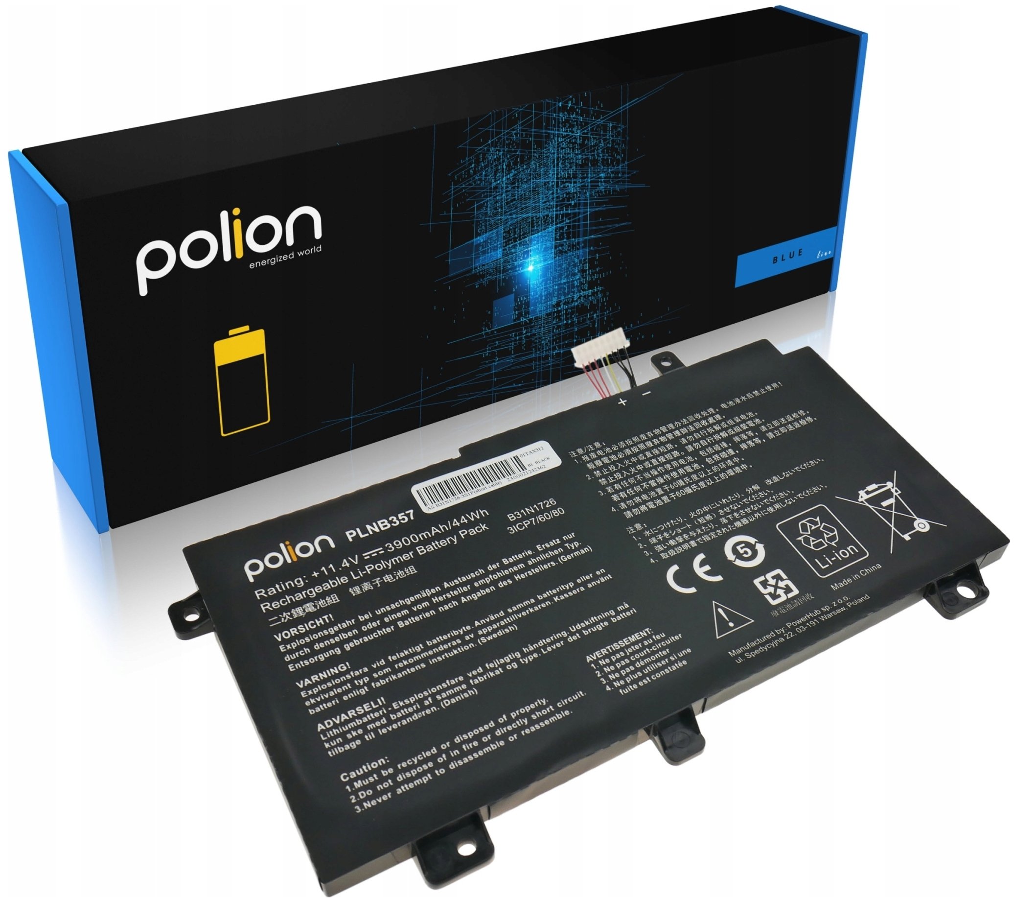 Bateria do laptopa ASUS B31N1726 TUF FX504 FX504G FX504GE FX80G 3900mAh