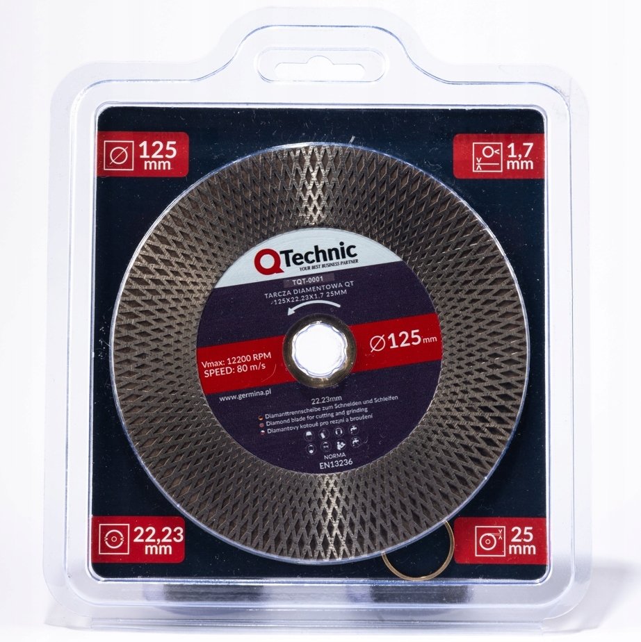 Tarcza diamentowa 125x22,23x1,7 25mm TQT-0001