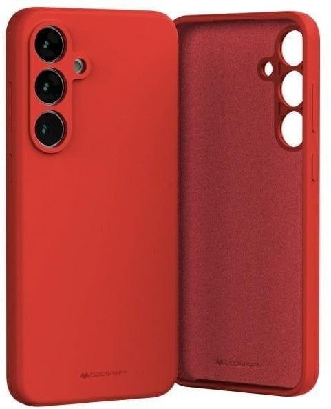 Etui Mercury Silicone do Samsung Galaxy S24 FE czerwony