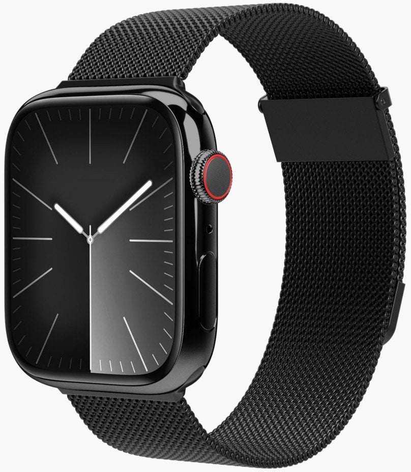 Vonmählen Milanese Loop 2, Strap, Smartwatch, Black, Apple, Apple Watch 44 | 45 | 46 | 49 mm, Stainless steel