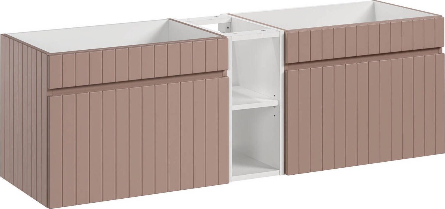 Comad Szafka pod umywalkę z regałem, Iconic, 140x46x46 cm, różowy, mat