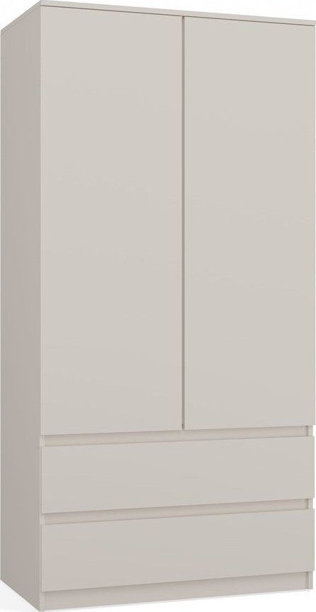 Topeshop Duża szafa z półkami, Malwa, 90x50x180 cm, kaszmir