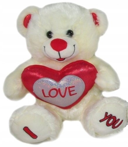 Miś z sercem 30cm MIX