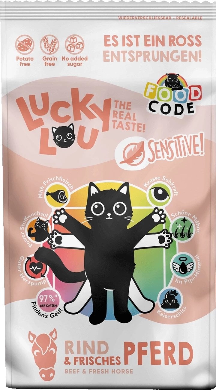 Lucky Lou Sensitive Karma dla Kota Wołowina Konina 340g