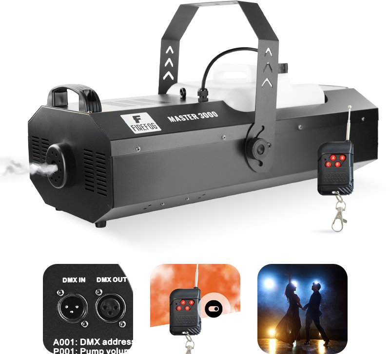 Wytwornica dymu Master 3000 3000W DMX pilot Firefog one size