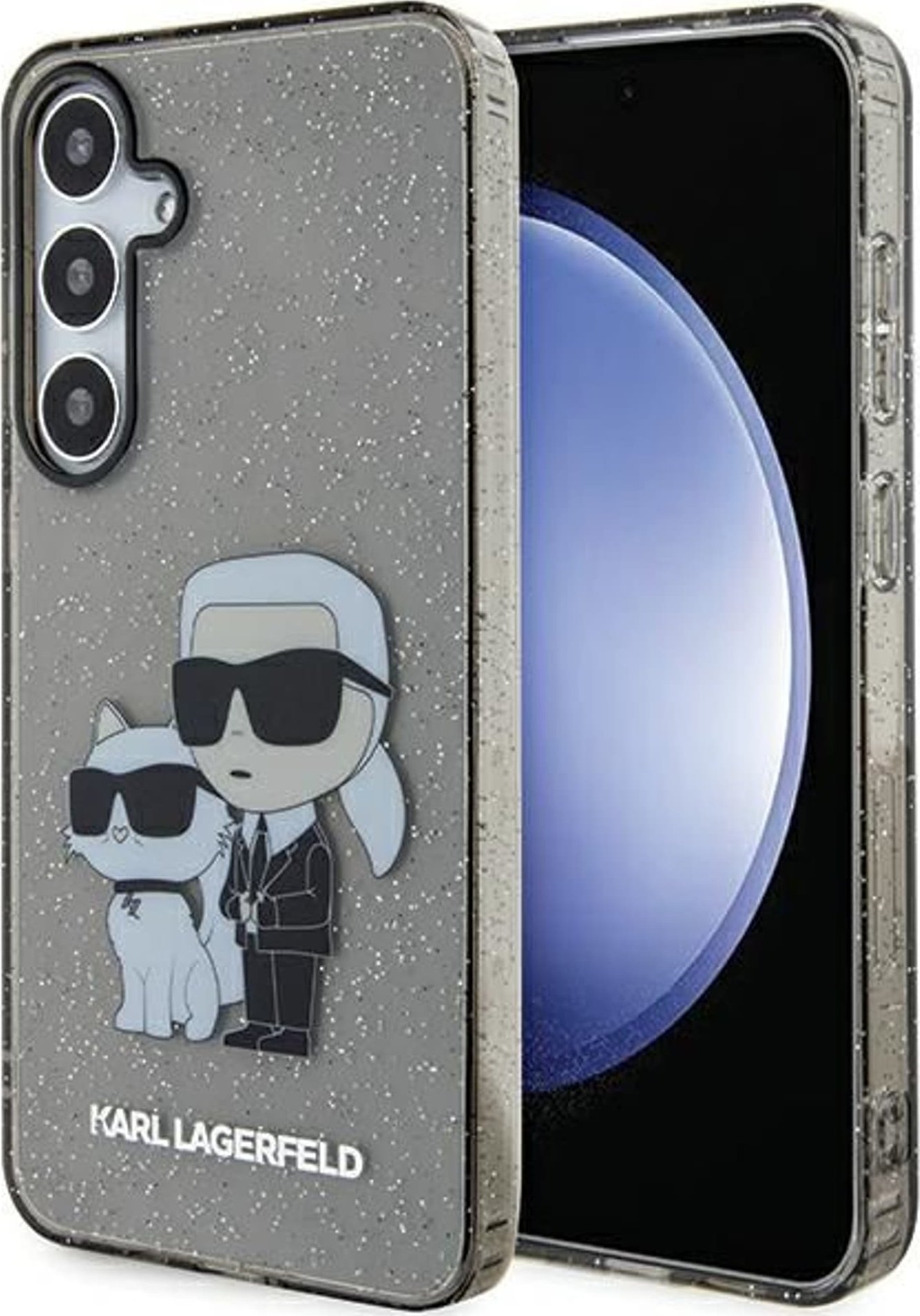 Karl Lagerfeld Etui Karl Lagerfeld KLHCS24MHNKCTGK Samsung Galaxy S24+ Plus hardcase Glitter Karl&Choupette czarny/black